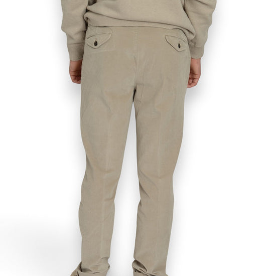 Briglia 1949 BG41 fijne corduroy broek Mastic Beige – achteraanzicht met achterzakken