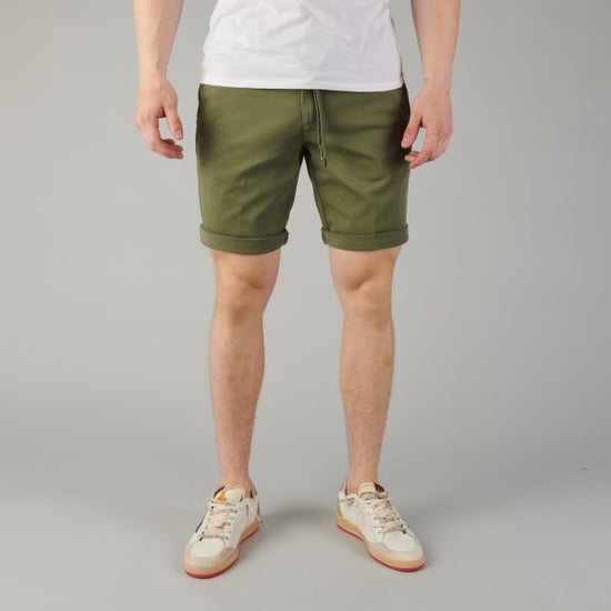 BRIGLIA Khaki Jersey Lyocel Touwtje – vooraanzicht