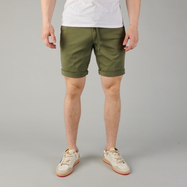 BRIGLIA Khaki Jersey Lyocel Touwtje – vooraanzicht