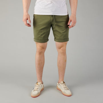 BRIGLIA Khaki Jersey Lyocel Touwtje – vooraanzicht