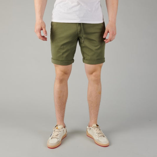 BRIGLIA Khaki Jersey Lyocel Touwtje – vooraanzicht