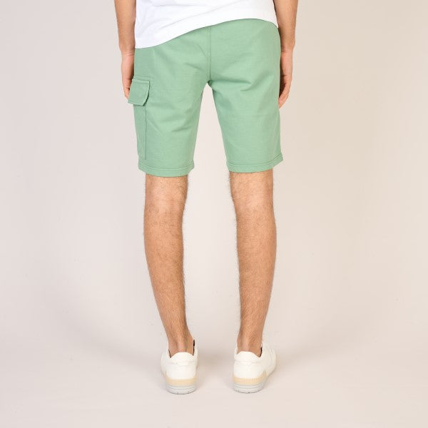 C.P. Company Light Fleece utility shorts Green Back – productbeeld 2