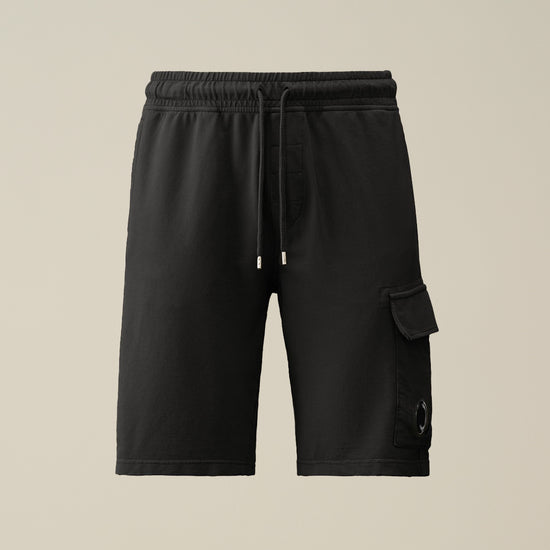 C.P. Company Black Light Fleece Utility Shorts – vooraanzicht
