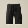 C.P. Company Black Light Fleece Utility Shorts – vooraanzicht