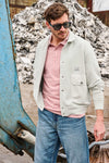 C.P. Company Blue Fox Cotton Fleece Full Button Sweater – productbeeld 4