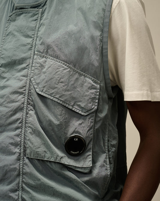 C.P. Company Chrome-R Nylon Lens Vest Stormy Weather – productbeeld 4