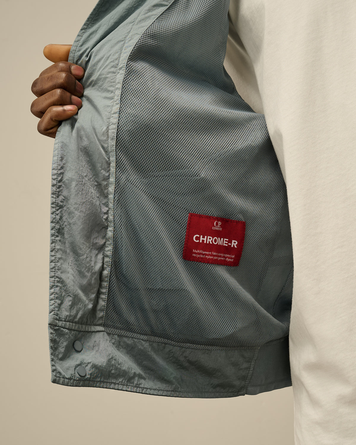 C.P. Company Chrome-R Nylon Lens Vest Stormy Weather – productbeeld 6