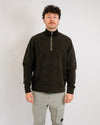 C.P. Company Light Fleece Polo Sweatshirt Dark Shadow – productbeeld 1
