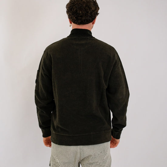 C.P. Company Light Fleece Polo Sweatshirt Dark Shadow – productbeeld 2