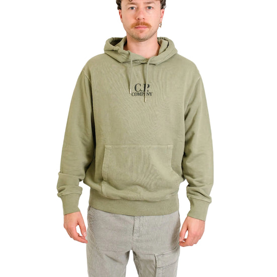 C.P. Company Fleece Hoodie Seagrass – productbeeld 1