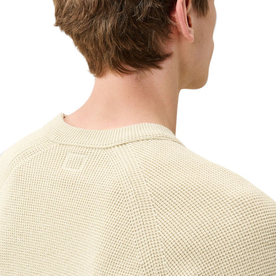 C.P. Company Waffle Knit Cotton Crewneck Sweater Silver Birch – productfoto 3 | Checkpoint Mol