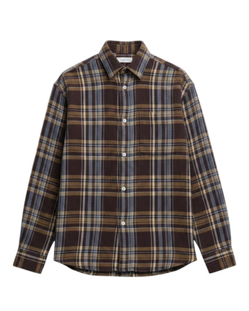Castart Edouard Boxy Fit Check Shirt Brown