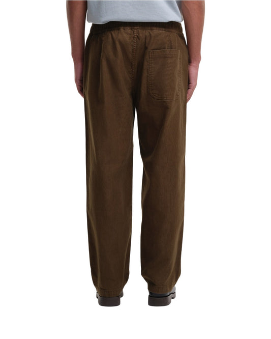 achterzijdsde van Maru Corduroy Drawcord Trousers Khaki