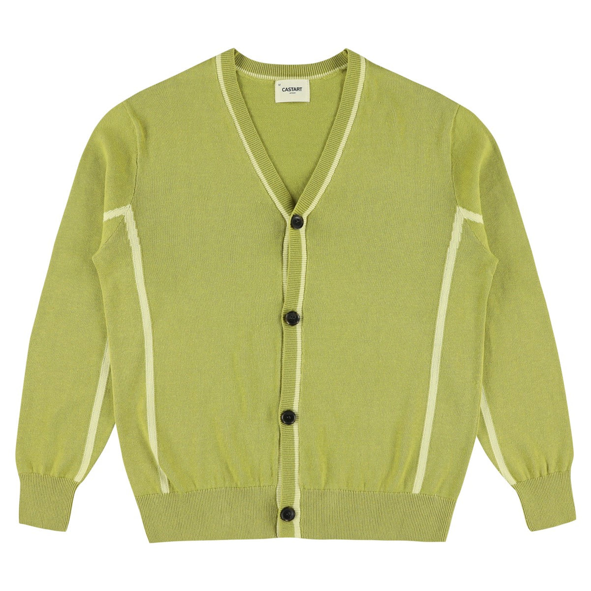 Castart Nude Cotton Linen Cardigan Mustard – productbeeld 1