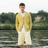 Castart Nude Cotton Linen Cardigan Mustard – productbeeld 2