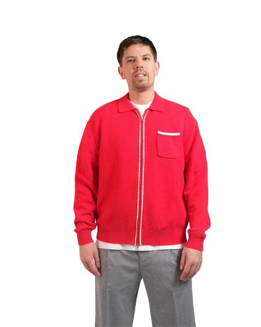 Red Plume Full Zip Pullover