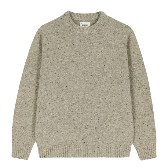 Castart Starry Night Wool Blend Pullover Ecru – vooraanzicht