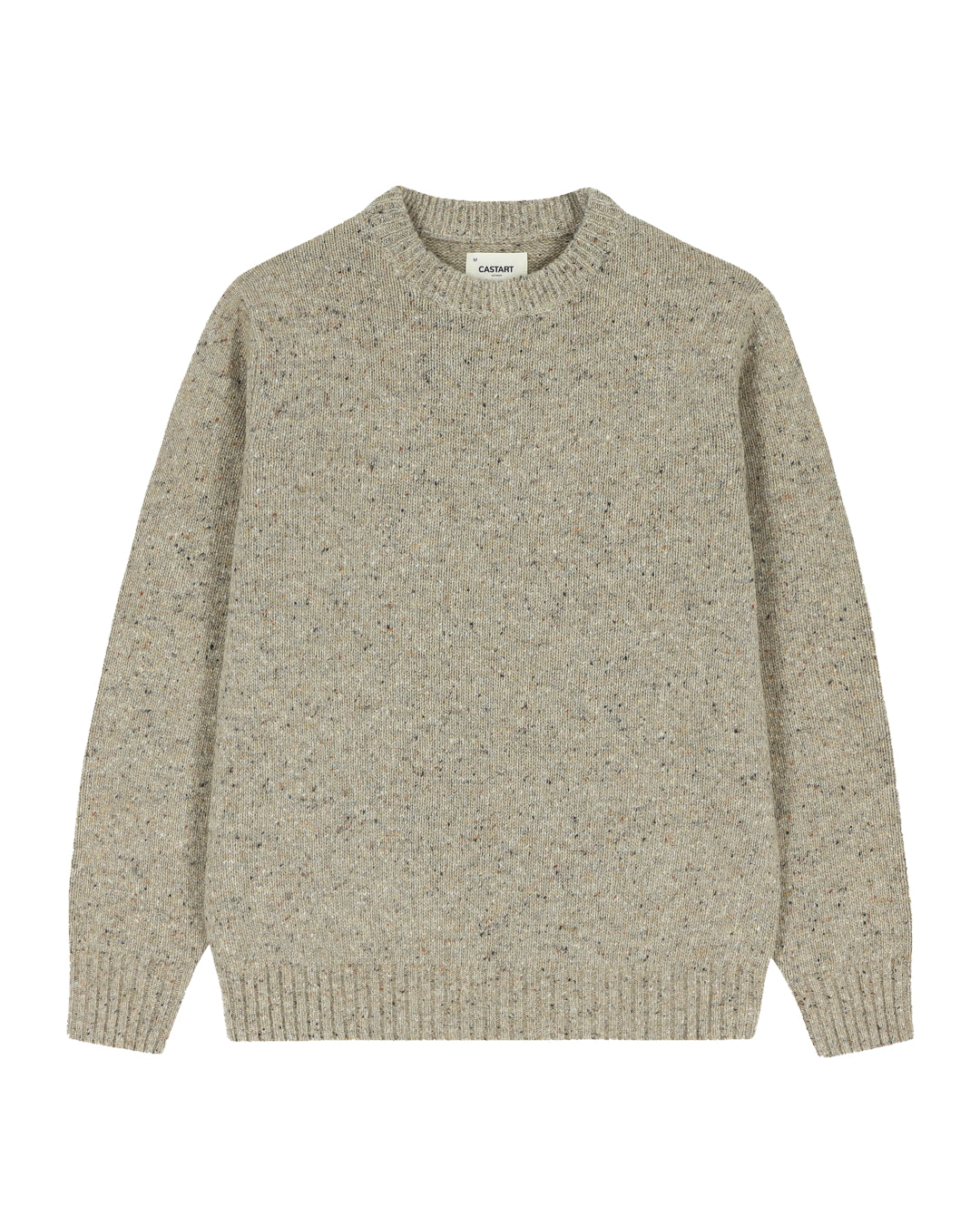 Castart Starry Night Wool Blend Pullover Ecru – vooraanzicht
