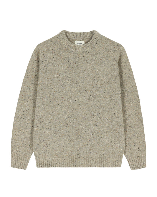 Castart Starry Night Wool Blend Pullover Ecru – vooraanzicht