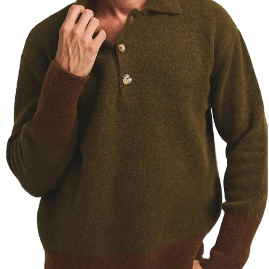 Achterkant Cesar Casier Alfi Baby Alpaca Polo Green Rusty bij Checkpoint Mol