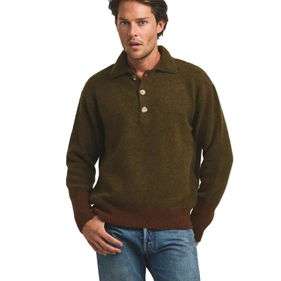 Cesar Casier Alfi Baby Alpaca Polo Green Rusty bij Checkpoint Mol