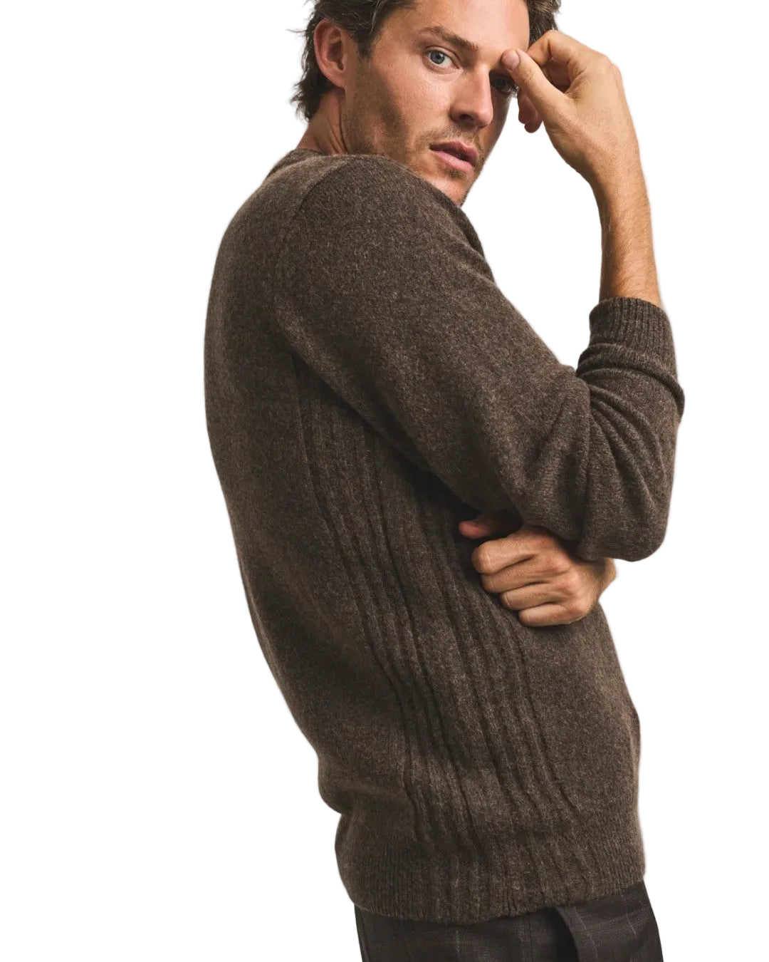 Cesar Casier Cesar Sweater Brown in baby camel wool