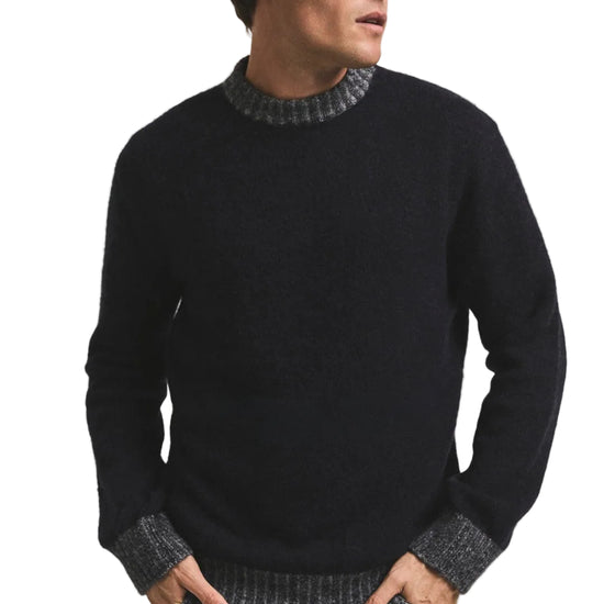 Cesar Casier Gstaad Baby Alpaca Sweater in vergrijsd blauw bij Checkpoint Mol