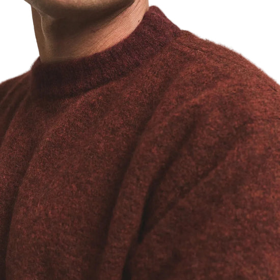 Achterkant Cesar Casier Gstaad Baby Alpaca Sweater Burgundy