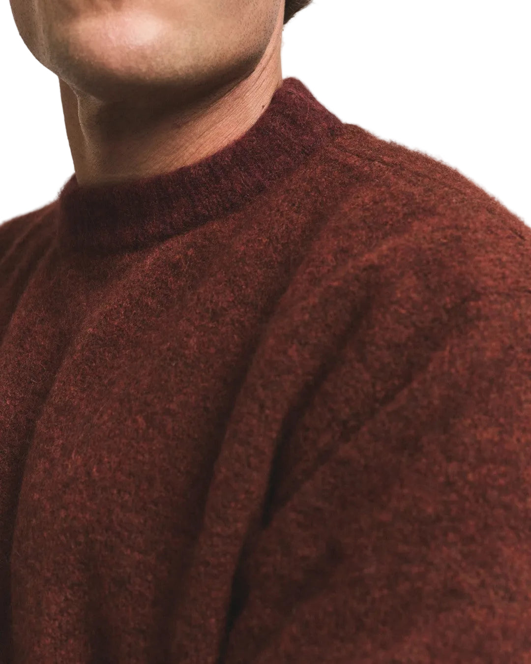 Achterkant Cesar Casier Gstaad Baby Alpaca Sweater Burgundy