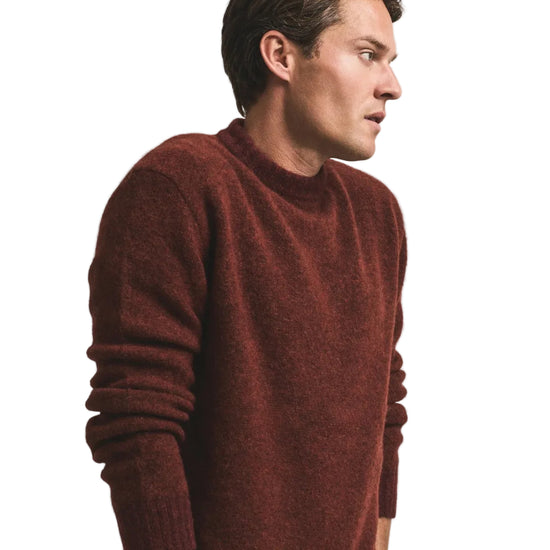 Cesar Casier Gstaad Baby Alpaca Sweater Burgundy
