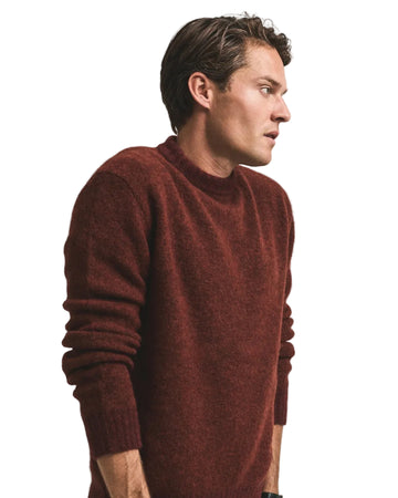 Cesar Casier Gstaad Baby Alpaca Sweater Burgundy