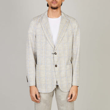 CIRCOLO Beige Jersey visgraat stretch – vooraanzicht