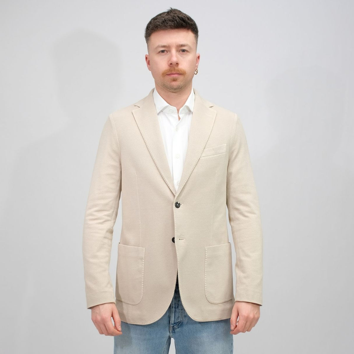CIRCOLO Giacca Oxford TC coconut TO – vooraanzicht