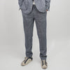 CIRCOLO Blue Pinpoint Piquet Trousers – vooraanzicht