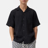 Closed Linen Shirt Black – vooraanzicht