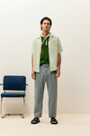 Closed Linen Shirt Bud Green – productbeeld 3