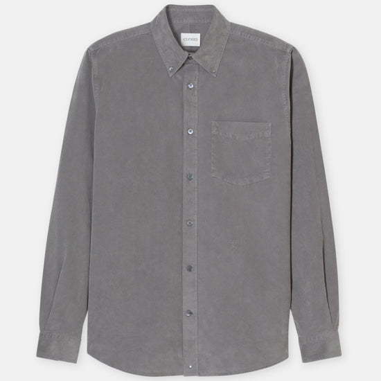 Closed Led Grey Fine Corduroy Shirt – vooraanzicht