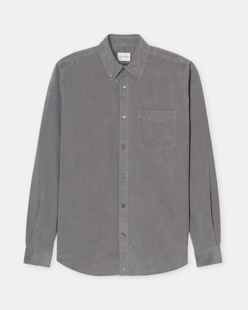 Closed Led Grey Fine Corduroy Shirt – vooraanzicht