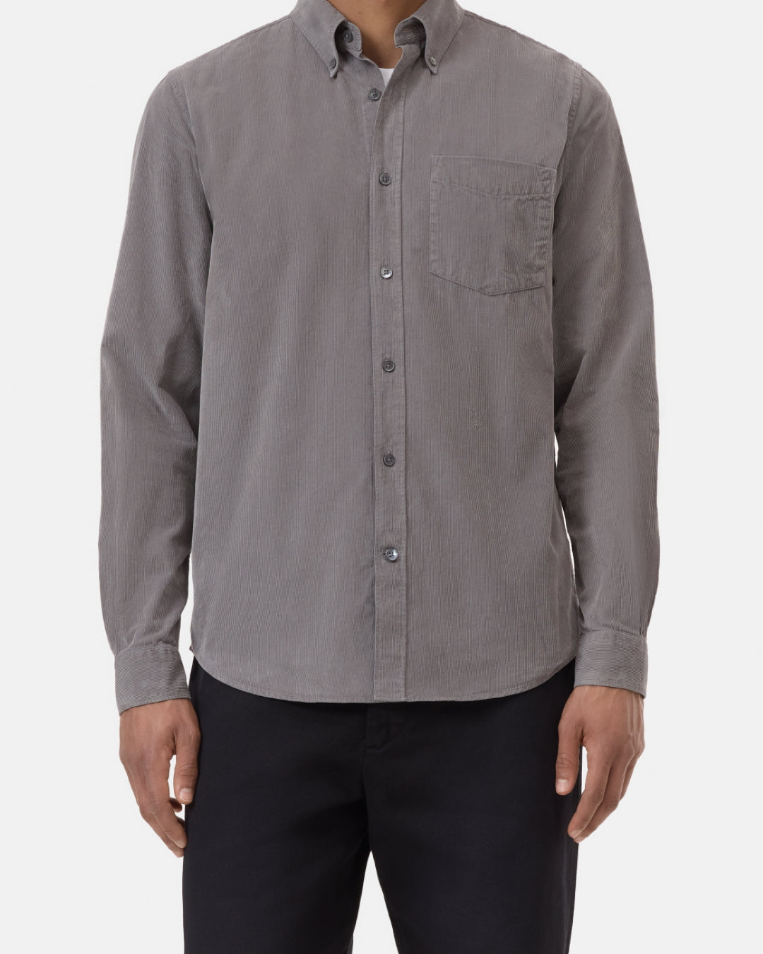 Closed Led Grey Fine Corduroy Shirt – productbeeld 2