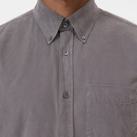 Closed Led Grey Fine Corduroy Shirt – productbeeld 4