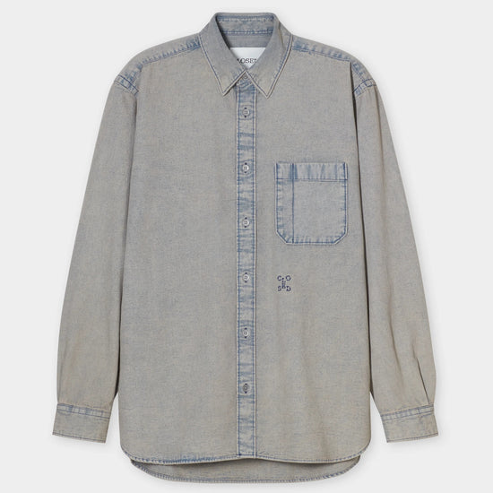 CLOSED Formal Denim Shirt Light Blue – productbeeld 2
