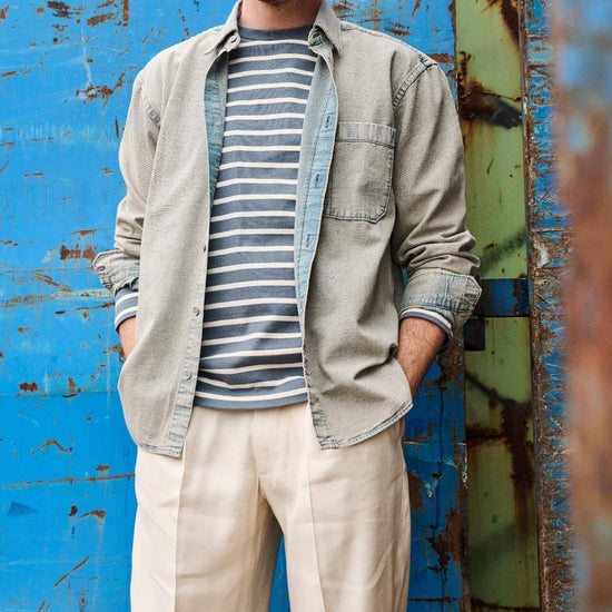 CLOSED Formal Denim Shirt Light Blue – productbeeld 5