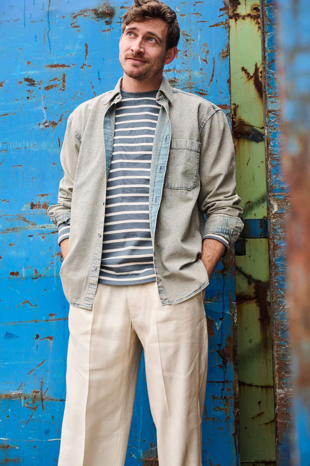 CLOSED Formal Denim Shirt Light Blue – productbeeld 5