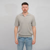 Closed Knitted Polo Cloud Grey – vooraanzicht