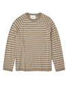 Closed Breton Striped Linen Jumper Light Brown White – productbeeld 1