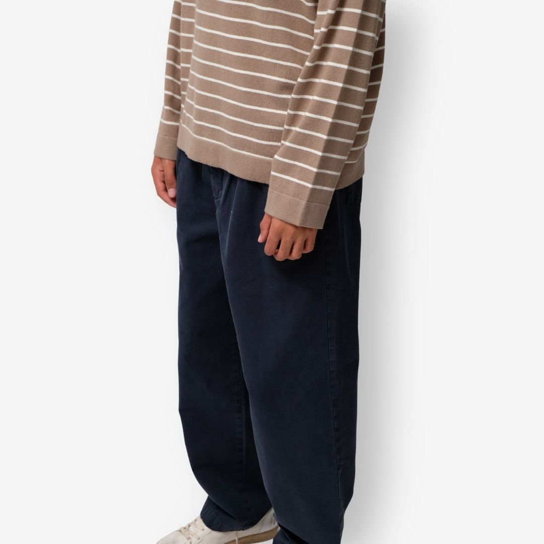 Closed Breton Striped Linen Jumper Light Brown White – productbeeld 3