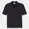 Closed Knitted Polo Black – vooraanzicht