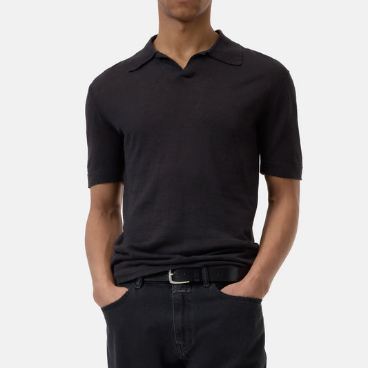 Closed Knitted Polo Black – productbeeld 5