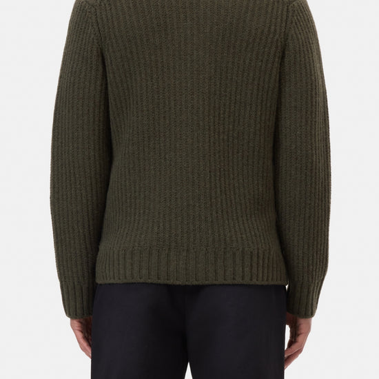 Closed Marsh Green Wool Scarf Collar Cardigan – productbeeld 4