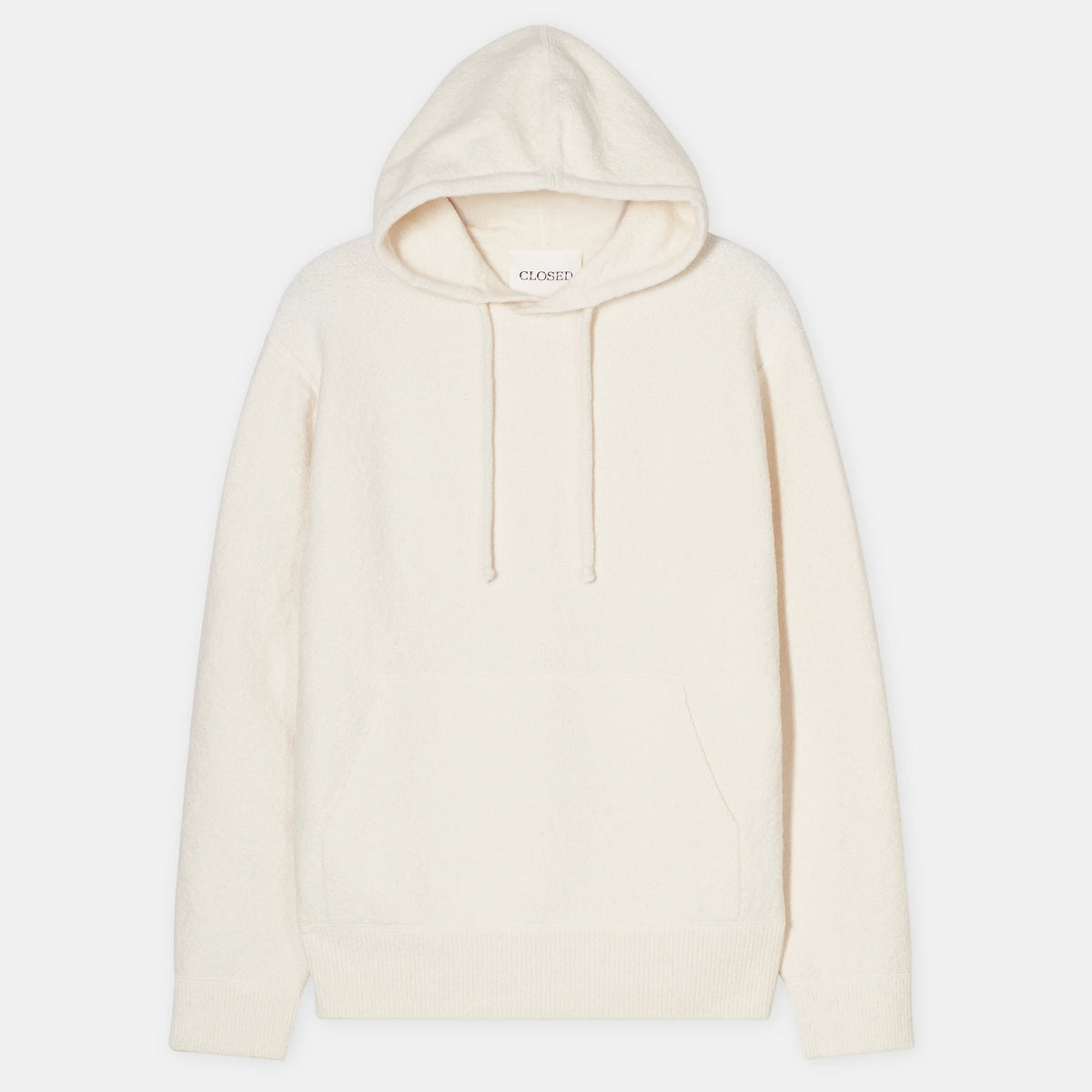 CLOSED Knitted Bouclé Hoodie Ivory – productbeeld 2